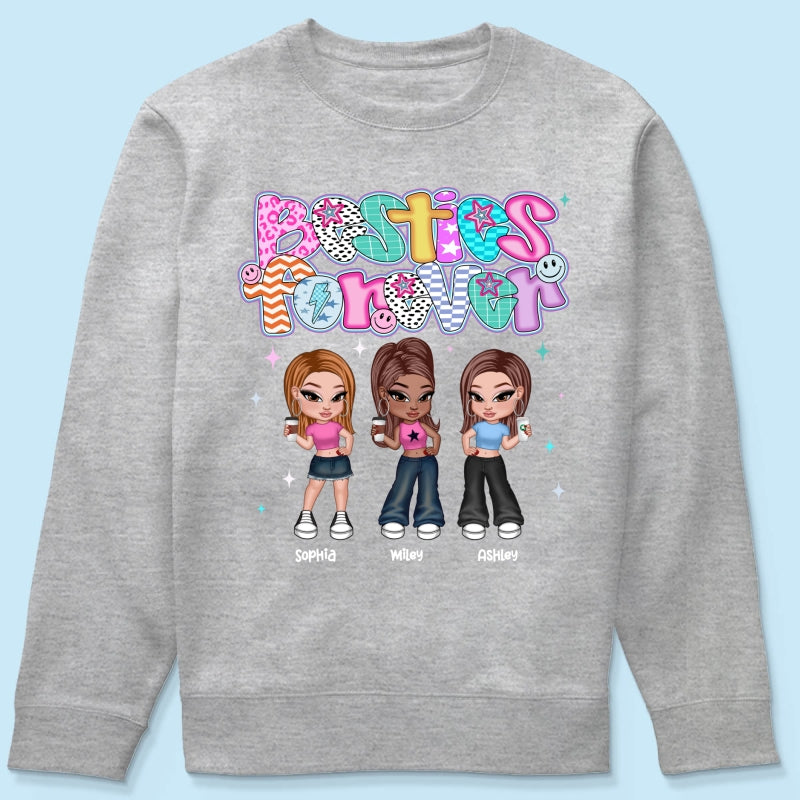 Colorful Preppy Style Y2K Besties Personalized Shirt