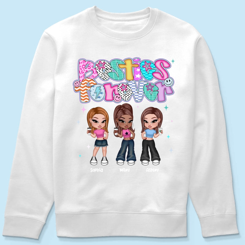 Colorful Preppy Style Y2K Besties Personalized Shirt