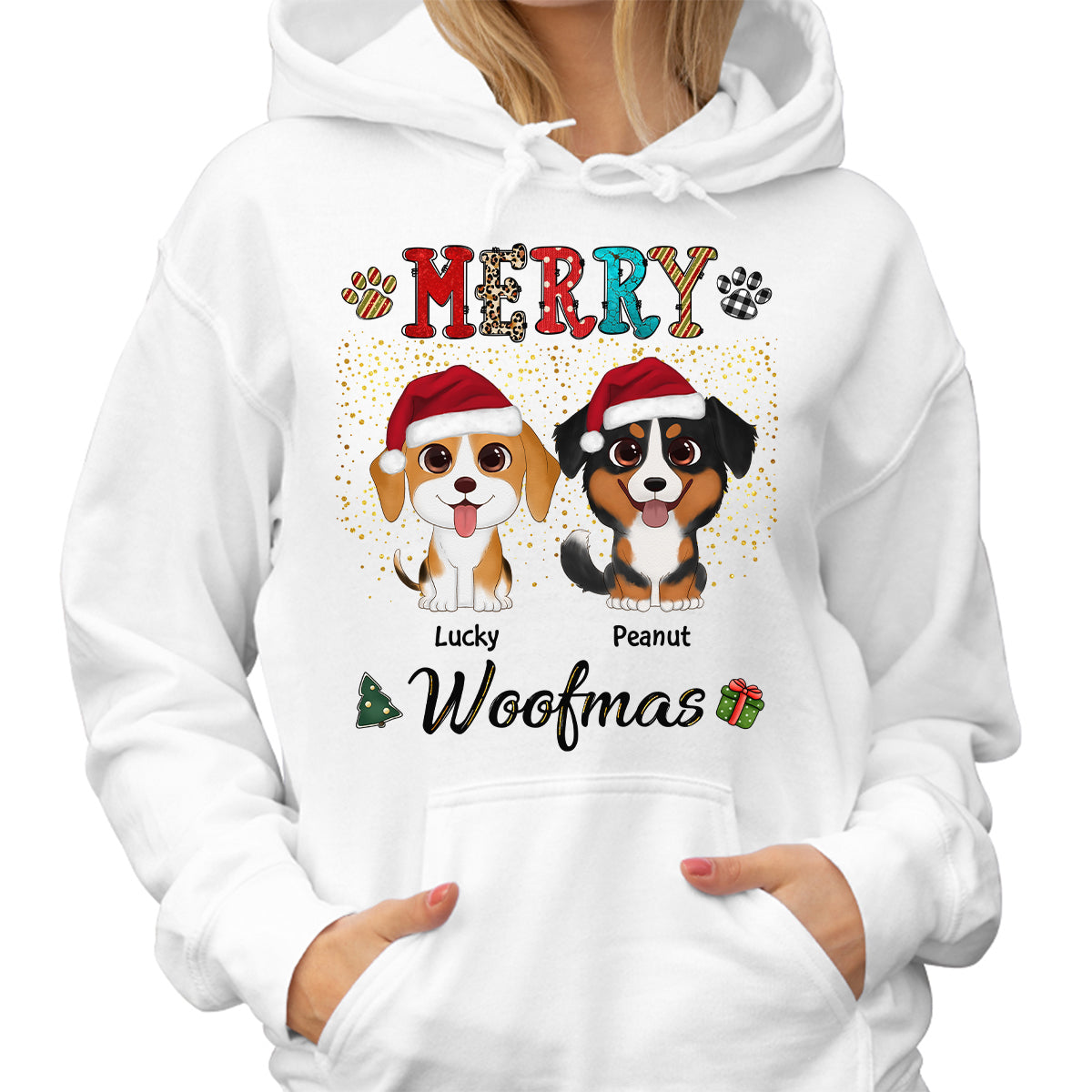 Merry Woofmas Colorful Christmas Pattern Personalized Shirt