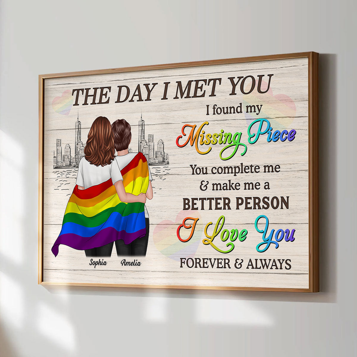 Pride Month LGBTQ+ Couple The Day I Met You Personalized Poster, Gift For Couple