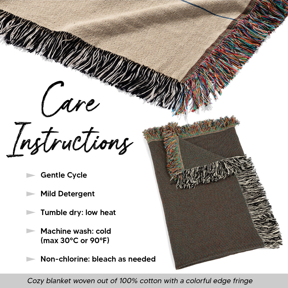 A Big Hug To My Daughter Letter Theme Personalized Tapestry Woven Blanket