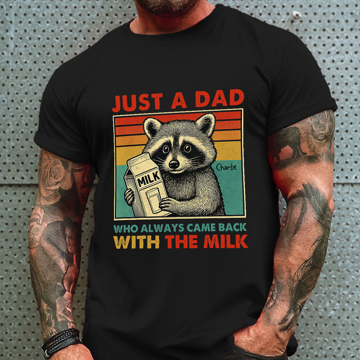 Just A Dad Who Always Came Back With The Milk Funny Shirt, Father's Day Gift