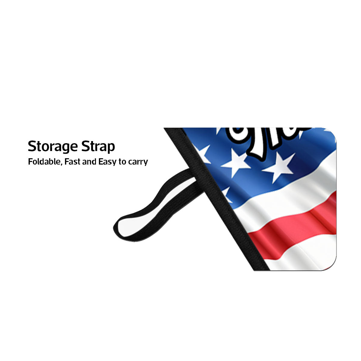 Cool Family 4th Of July Nation Flag Personalized Car Sunshade