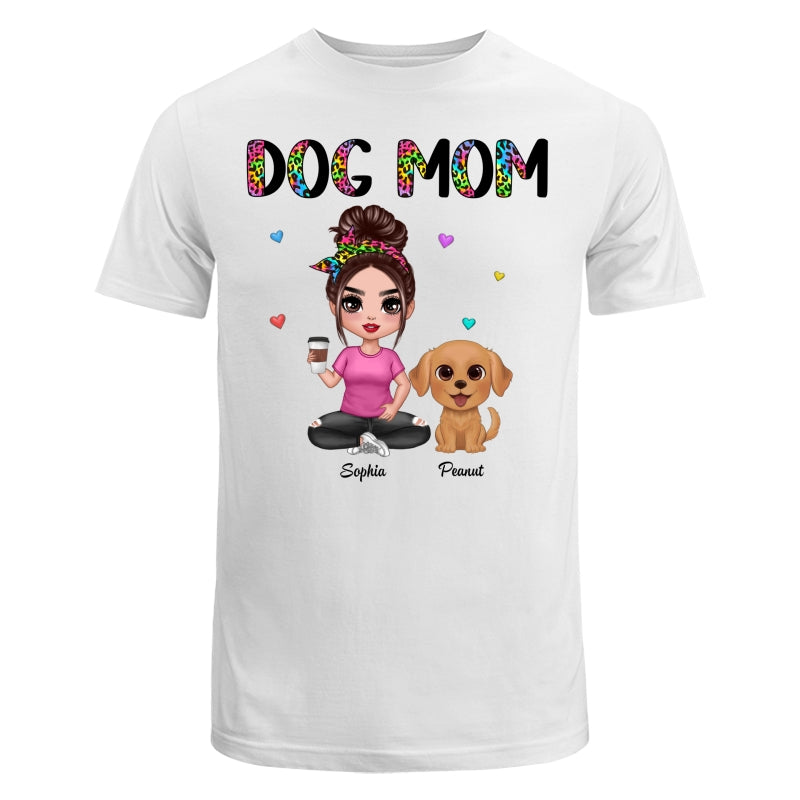 Half Leopard Doll Dog Mom Watercolor Cute Dogs Personalized Shirt