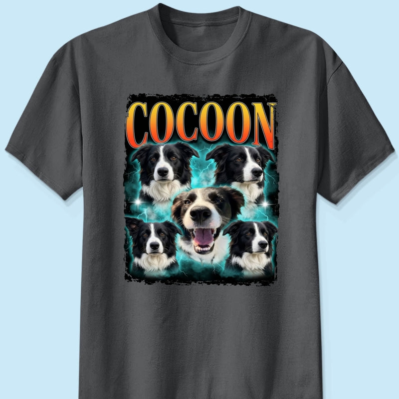 Custom Vintage 90s Dog Cat Pet - Personalized T-Shirt - Retro Bootleg Tee, 90s Rap Group Bootleg Tee