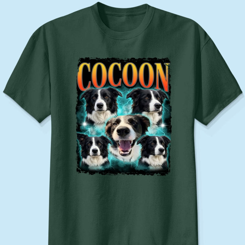 Custom Vintage 90s Dog Cat Pet - Personalized T-Shirt - Retro Bootleg Tee, 90s Rap Group Bootleg Tee