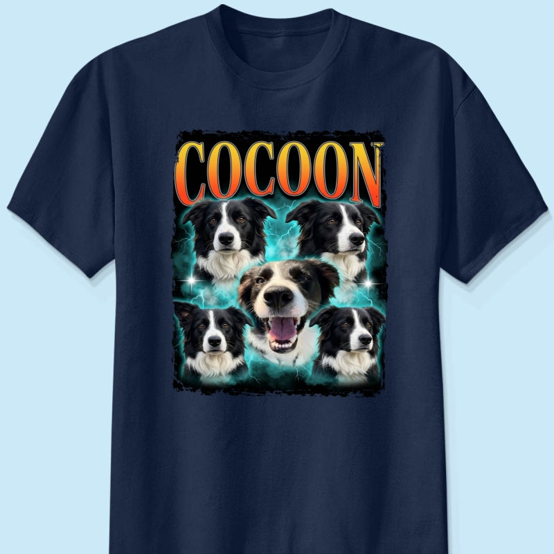 Custom Vintage 90s Dog Cat Pet - Personalized T-Shirt - Retro Bootleg Tee, 90s Rap Group Bootleg Tee