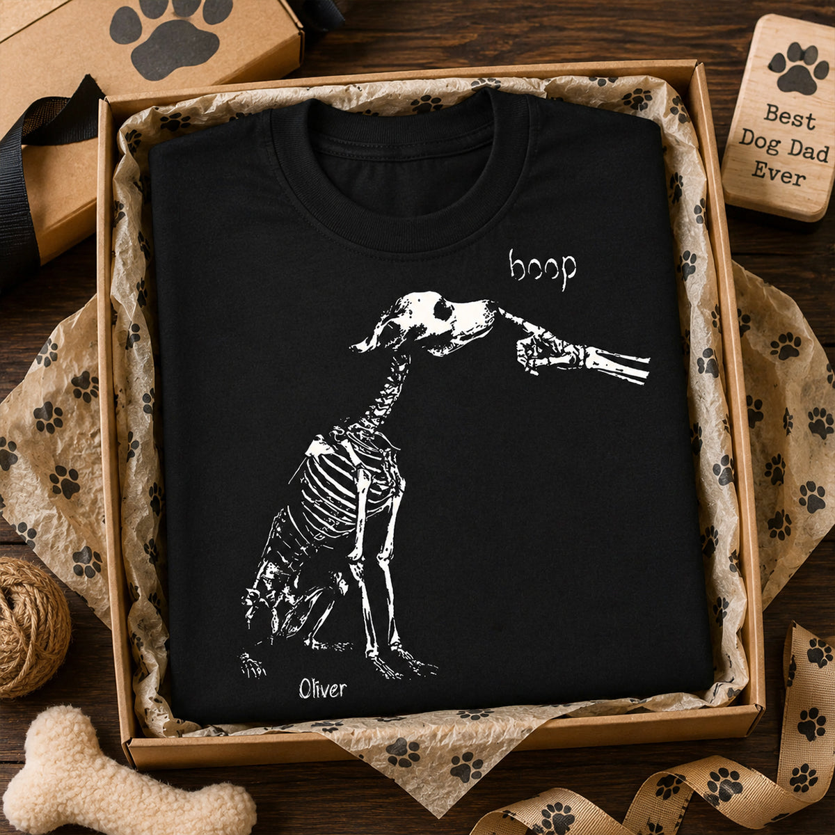 Skeleton Boop Dog Halloween - Personalized Shirt - Halloween Gift, Gift For Dog Lovers