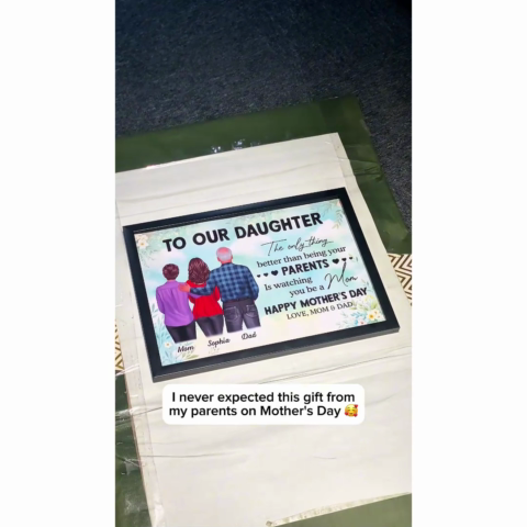 To Our Daughter From Dad And Mom Personalized Poster