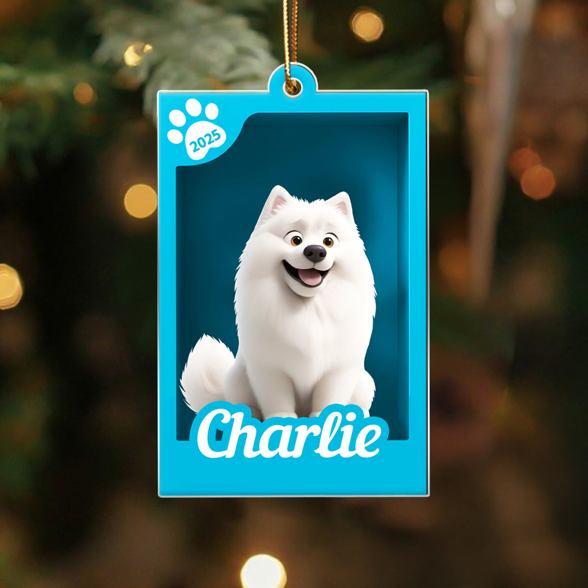 Cute Pet In Toy Box - Personalized Acrylic Ornament - Christmas Gift For Dog Cat Lovers