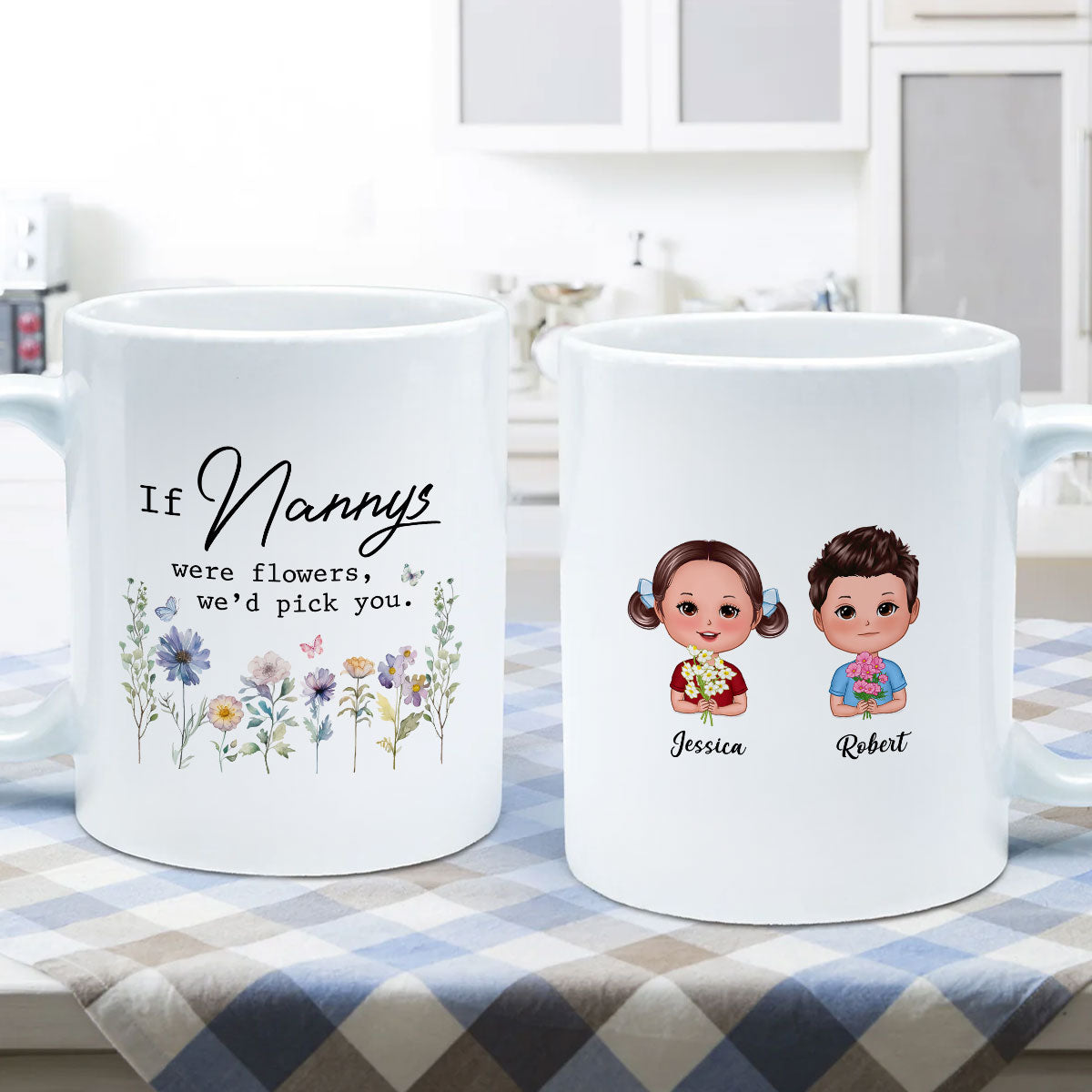 If Grandmas Were Flowers I'd Pick You Gift For Grandma Personalized Mug
