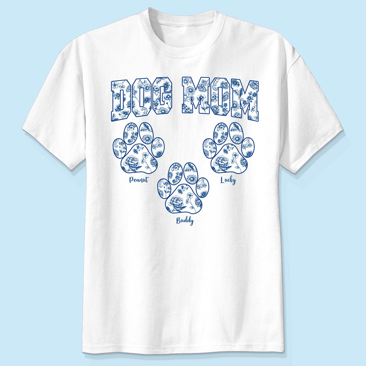 Dog Mom Chinoiserie Coquette Personalized Shirt, Gift for Dog Lovers