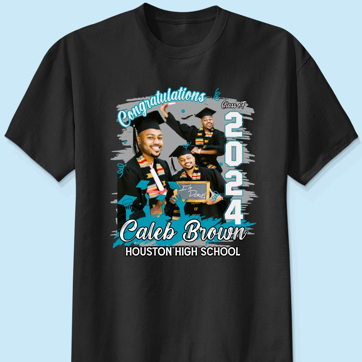 Congratulations Grad 2024 Photo Inserted Graduation Gift Personalized Shirt