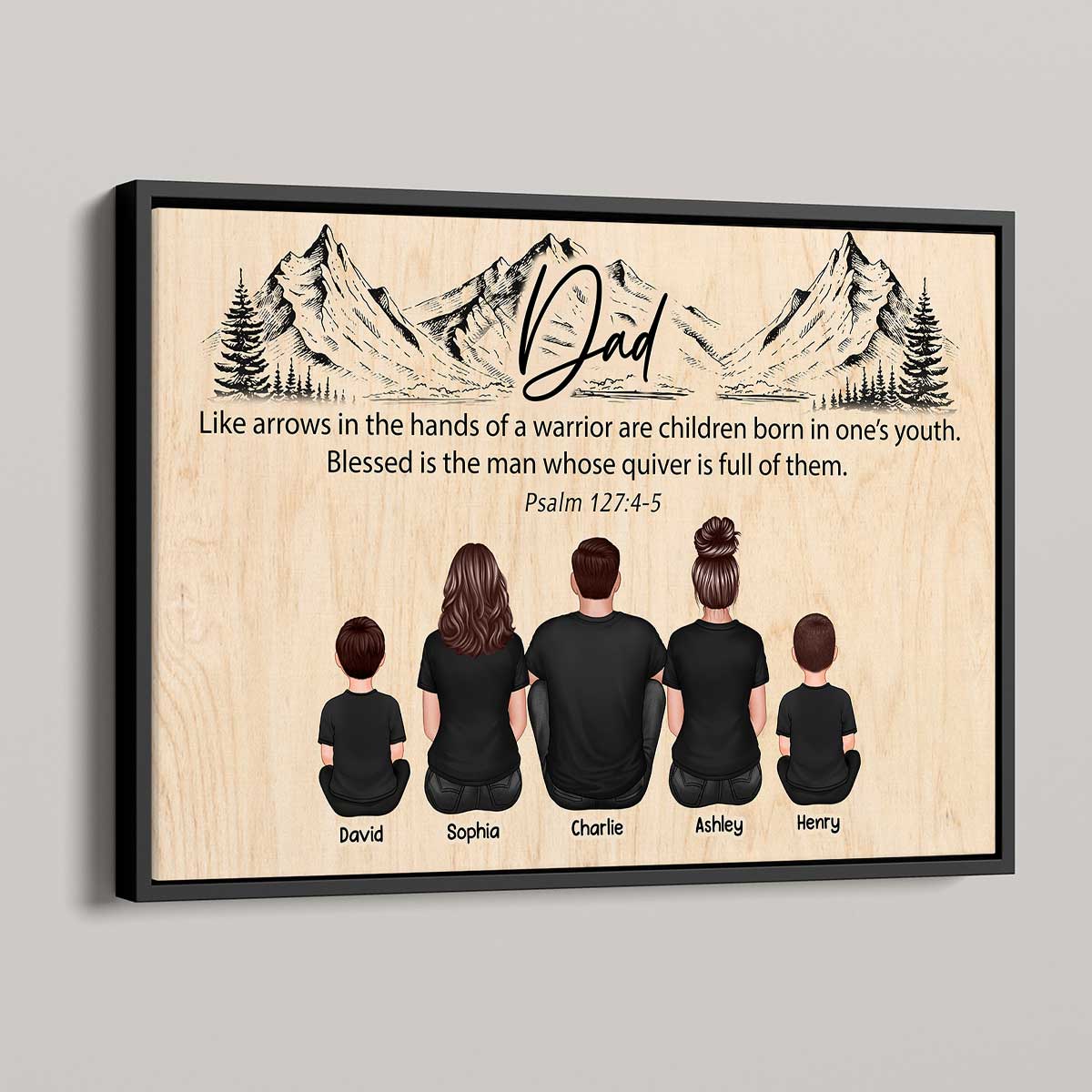 Dad Like Arrows In The Hands Of A Warrior Personalized Horizontal Poster