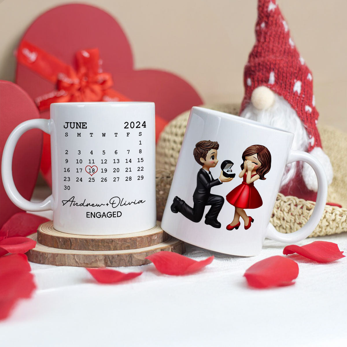 Personalized Mr Mrs Coffee Mug, Marriage Proposal Personalized Engagement  Gift for him, Gift for her