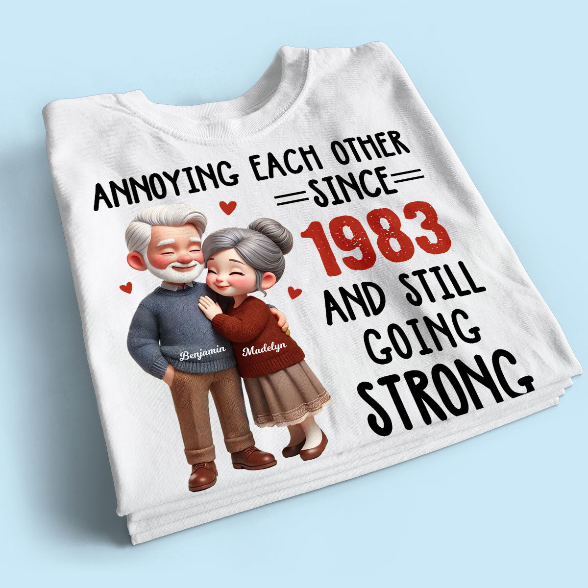 Old Couple Annoying Each Other Personalized Shirt, Gift for him, Gift for her