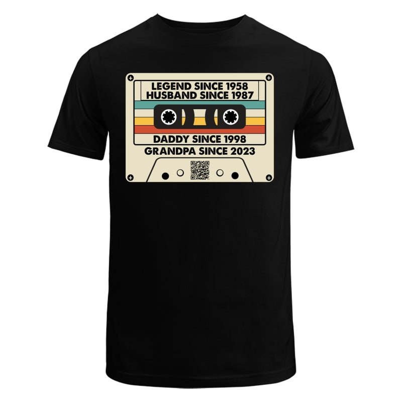 Legend Since Cassette Tape QR Code Father‘s Day Personalized Shirt