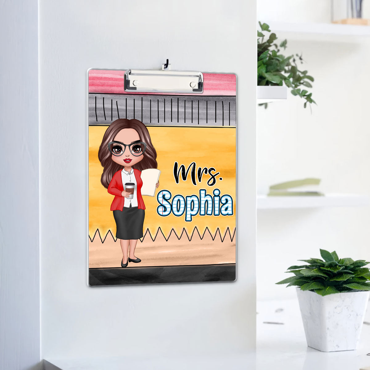 Teacher Pencil Personalized Clipboard, Appreciation Thank You Gift
