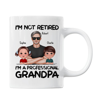 I'm Not Retired I'm A Professional Grandpa Personalized Mug, Retirement Gift For Grandpa
