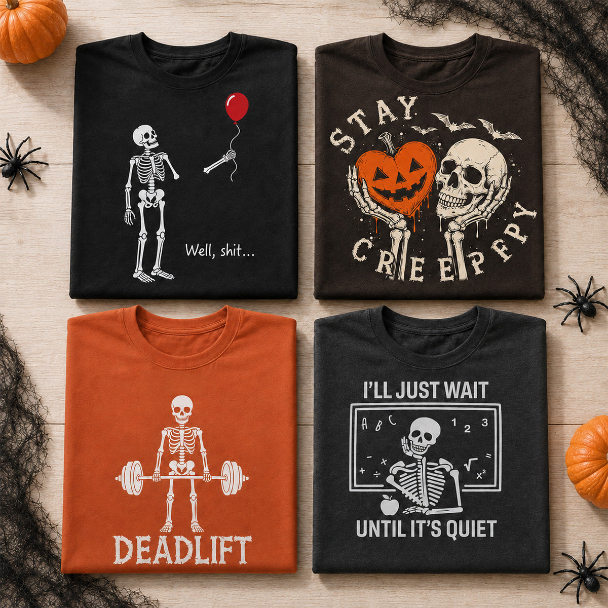 Trendy Funny Skeleton Shirt - Halloween Costume