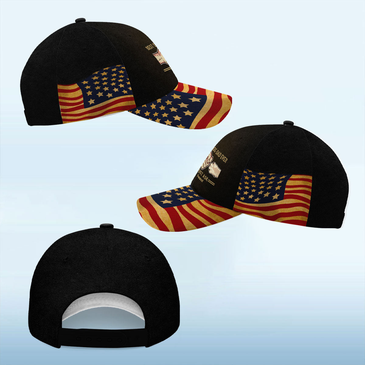 Best Dog Dad Ever Nation Flag Personalized Classic Cap, Father's Day Gift For Dog Dad