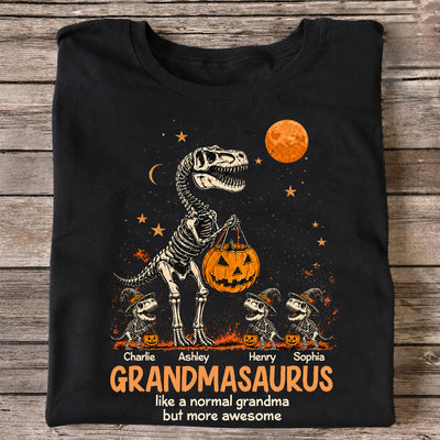 Spooky Grandmasaurus - Personalized Shirt - Halloween Gift for Grandma, Mom