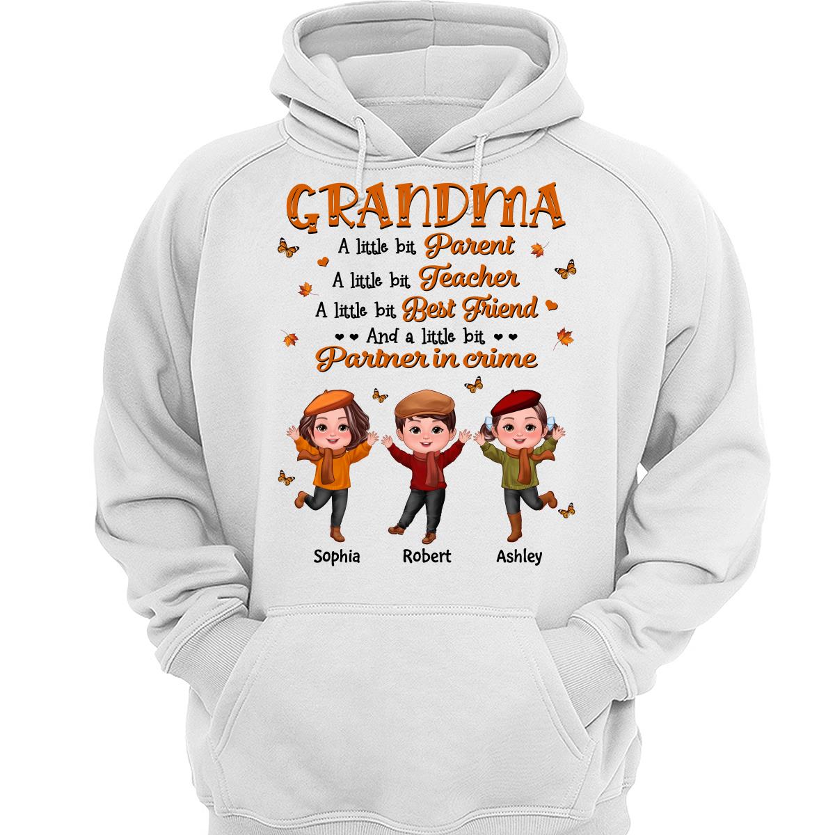 Grandma Fall Season Parent Teacher Best Friend Personalized Shirt