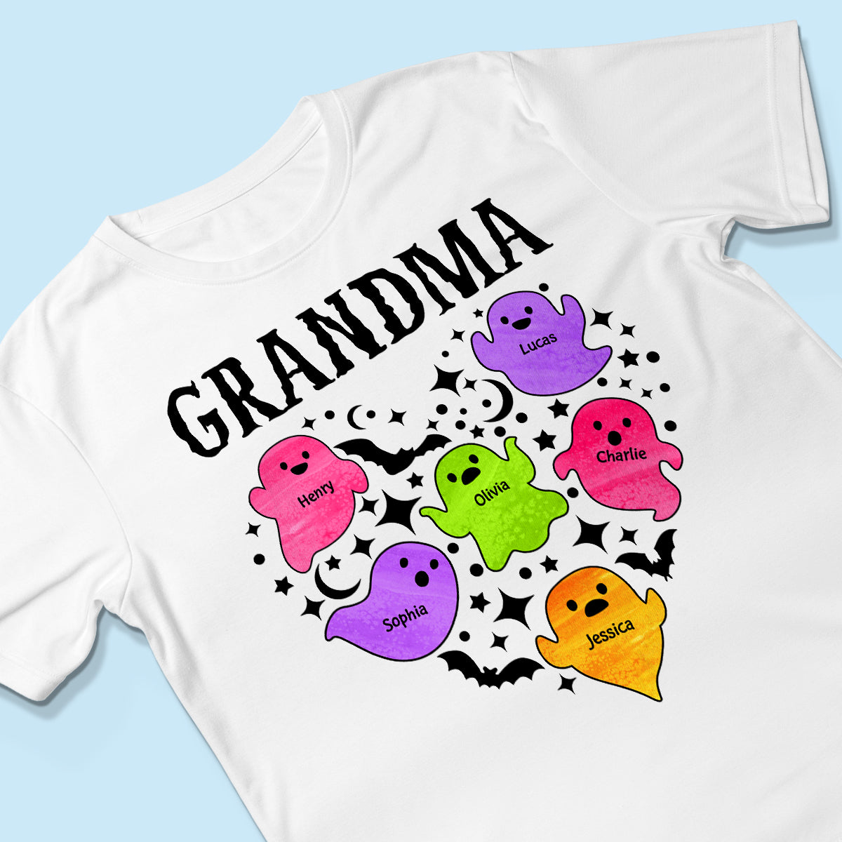 Halloween Grandma Boo Crew In Heart Personalized Shirt
