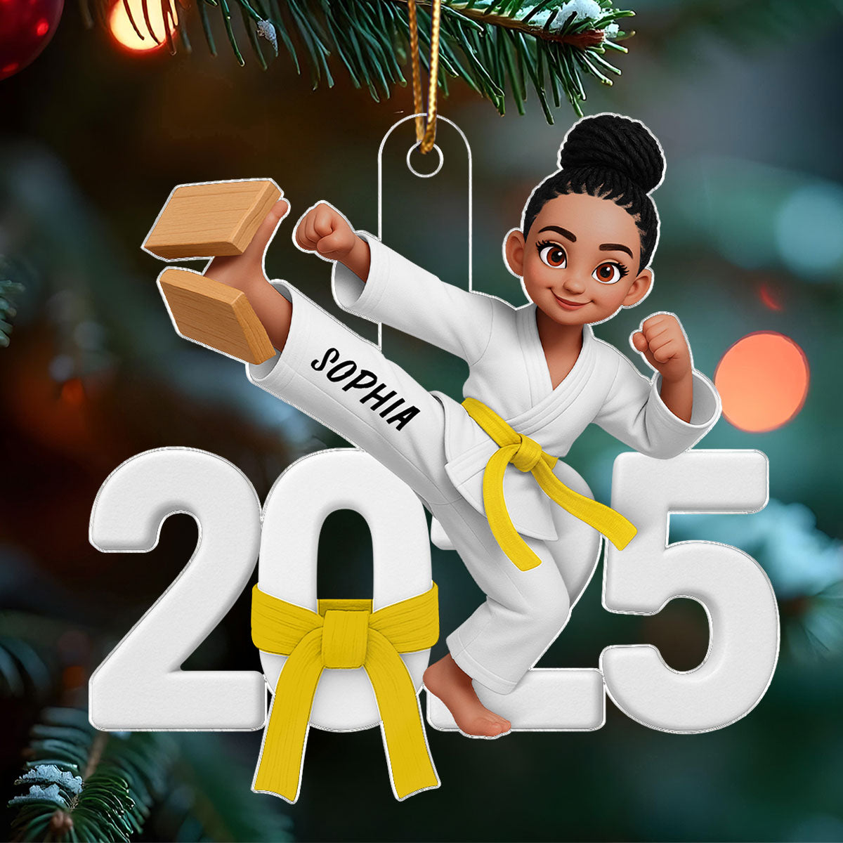 2025 Karate Boy Girl - Personalized Acrylic Ornament - Christmas Gift for Daughter, for Son