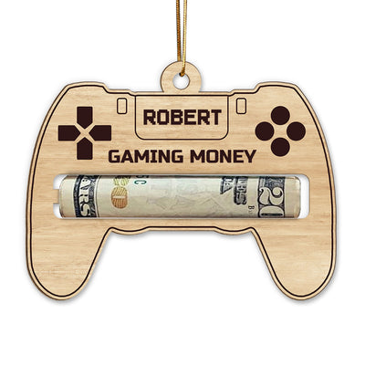 Gaming Money Christmas Gift For Gaming Lover Gamer Personalized Wooden Money Holder Ornament