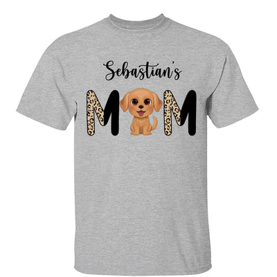 Half Leopard Pattern Dog Mom Watercolor Cute Dog Personalized Shirt
