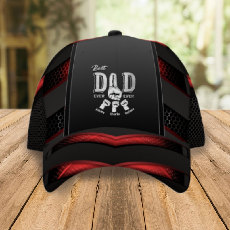 Best Dad Ever Fist Bump - Personalized Classic Cap - Gift For Dad, Gift For Husband, Gift For Grandpa