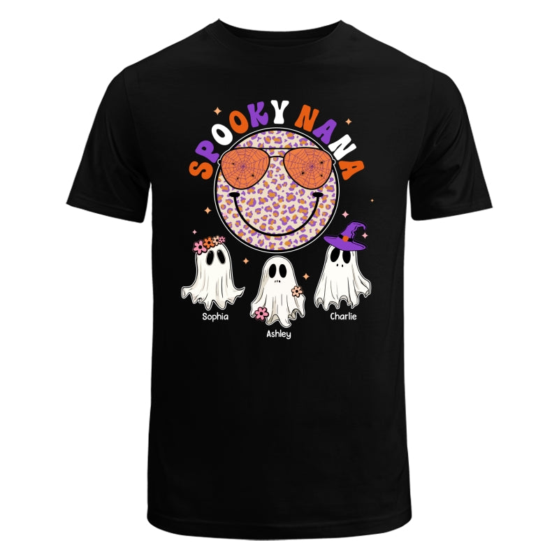 Halloween Spooky Grandma Mom Smiley Face Personalized Shirt