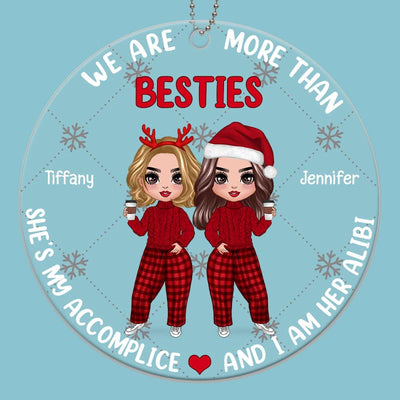 Doll Besties Accomplice Alibi Christmas Personalized Acrylic Ornament