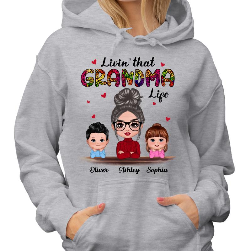 Doll Kids Chin On Hands Grandma Life Personalized Shirt