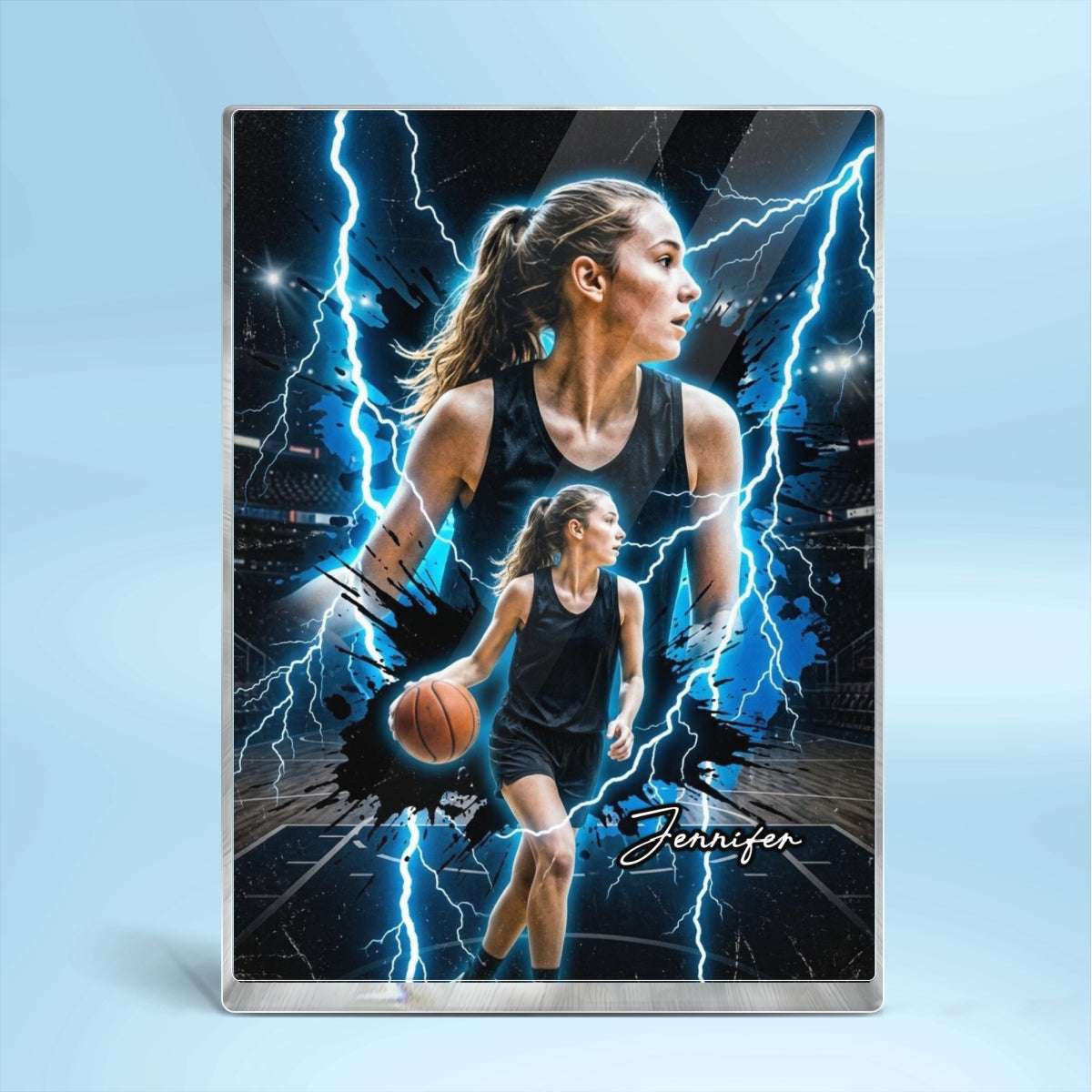 Trending Bootleg Sport Photos Insert - Personalized Acrylic Block Plaque - Gift For Boy, Girl