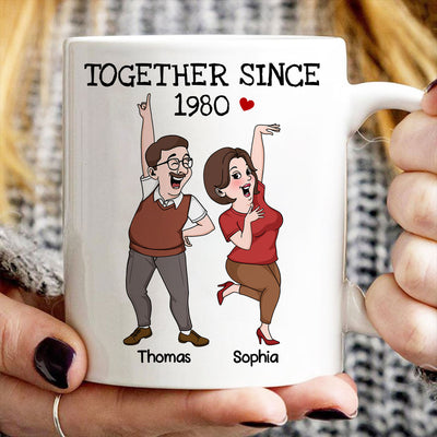 Funny Couple Together Since Personalized Mug,  Anniversary Gift For Him, For Her