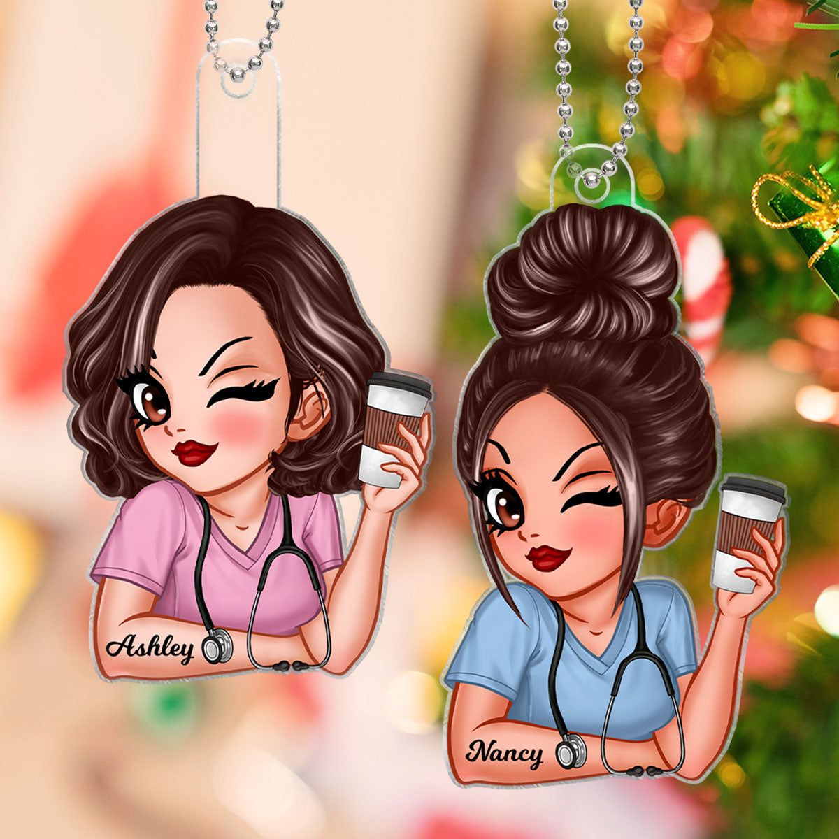 Nurse Personalized Acrylic Ornament, Christmas Gift For Nurses