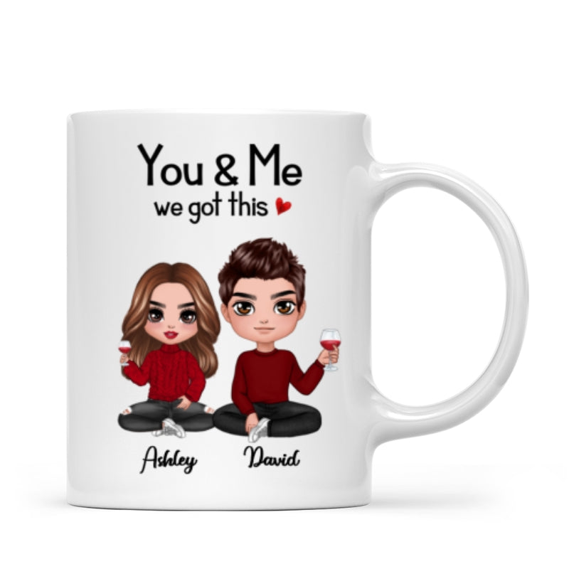 Doll Couple Sitting Gift For Him Gift For Her Personalized Mug