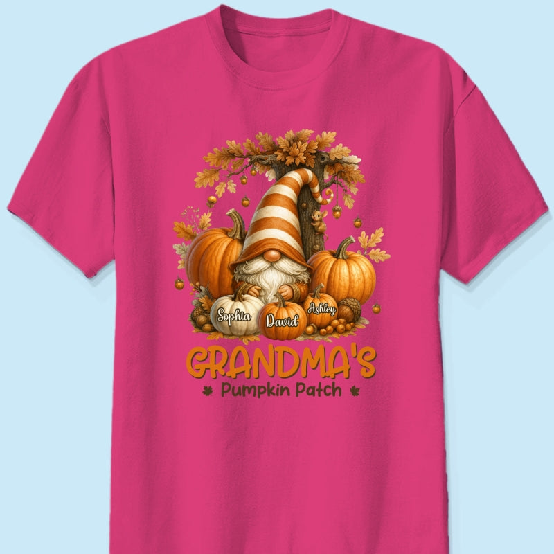 Gnome Grandma's Pumpkin Patch Personalized Fall Sweatshirt, Cozy Fall Sweatshirt for Grandma