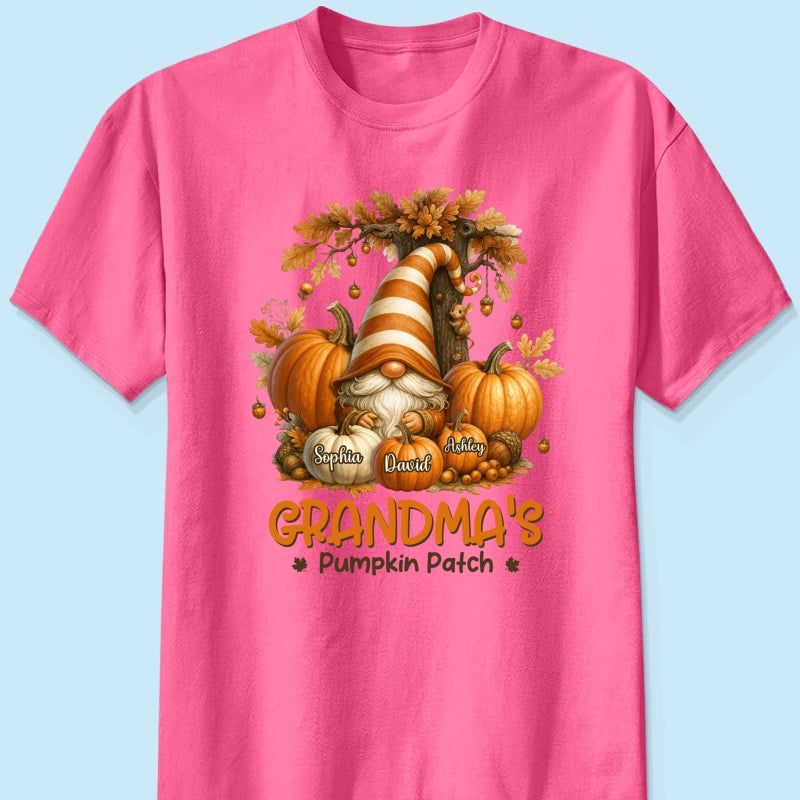 Gnome Grandma's Pumpkin Patch Personalized Fall Sweatshirt, Cozy Fall Sweatshirt for Grandma