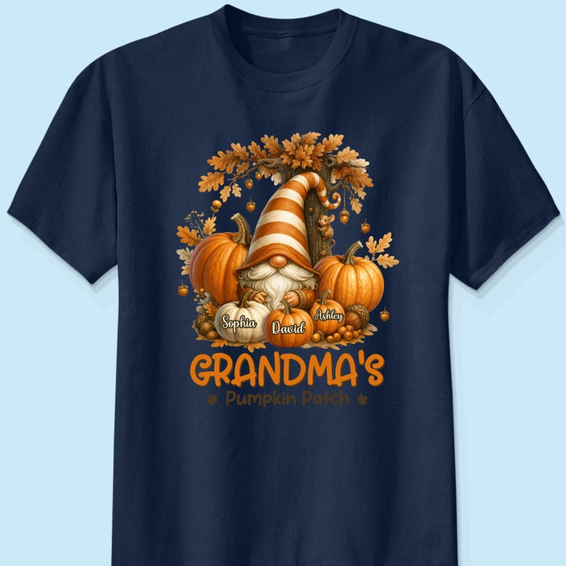 Gnome Grandma's Pumpkin Patch Personalized Fall Sweatshirt, Cozy Fall Sweatshirt for Grandma