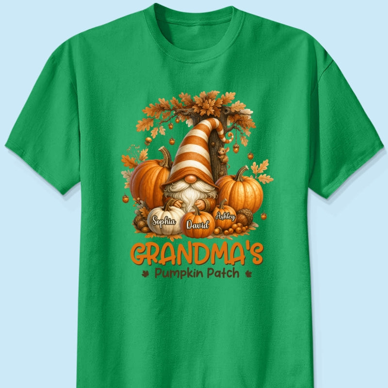 Gnome Grandma's Pumpkin Patch Personalized Fall Sweatshirt, Cozy Fall Sweatshirt for Grandma