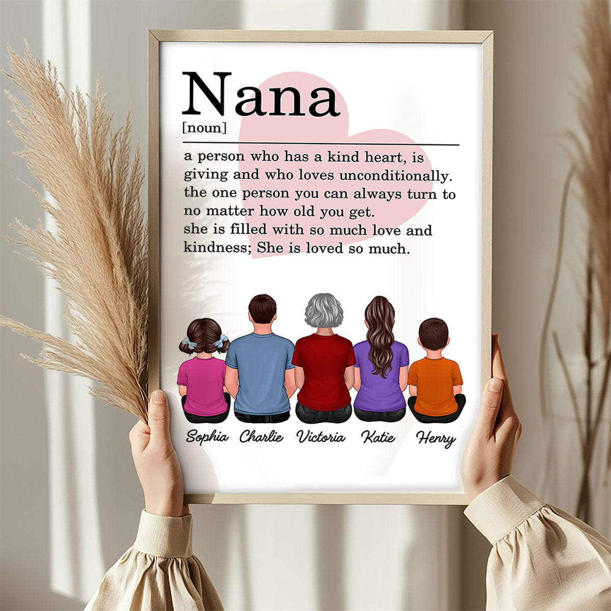 A Person Who Has A Kind Heart Gift For Nana Grandma Personalized Vertical Poster