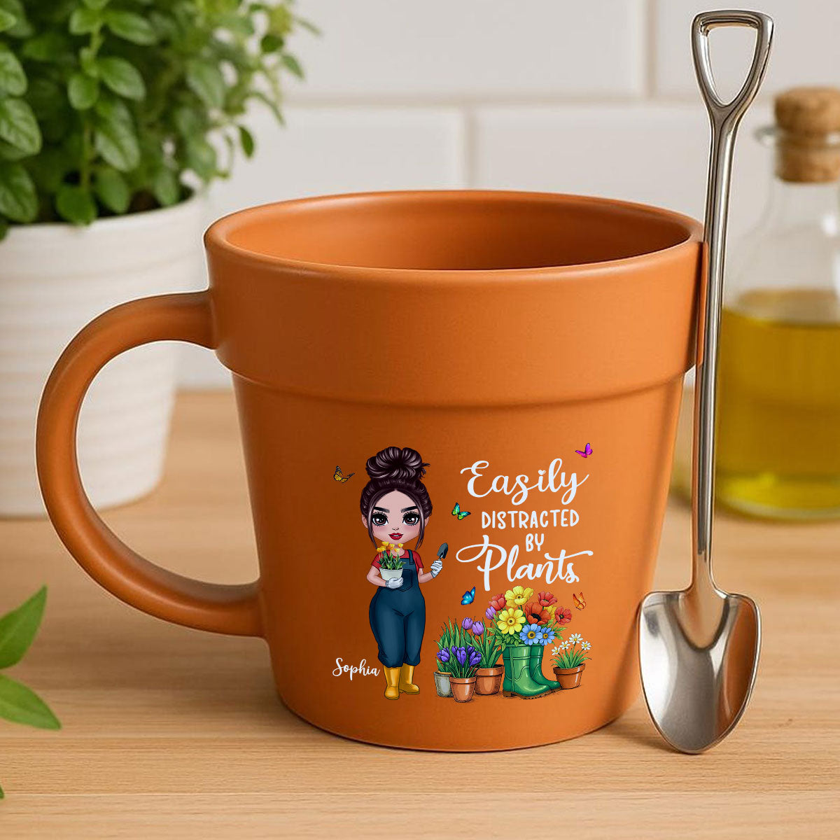 Gardener Of The Year Plant Lady Personalized Plant Pot Ceramic Mug