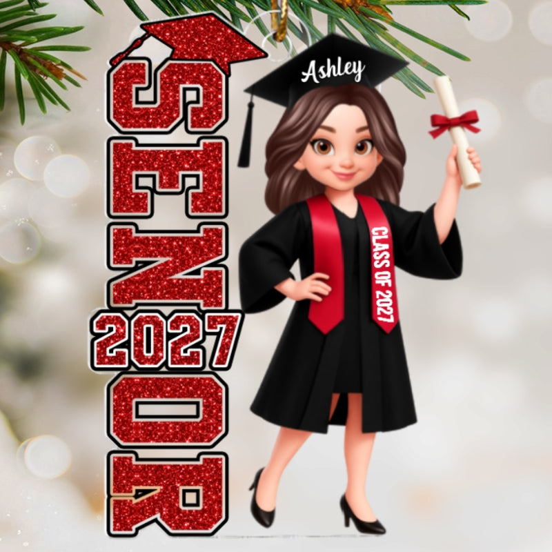 Trending Senior 2026 2027 - Personalized Acrylic Ornament - Christmas Gift For Seniors, Daughter, Son, Granddaughters, Grandsons