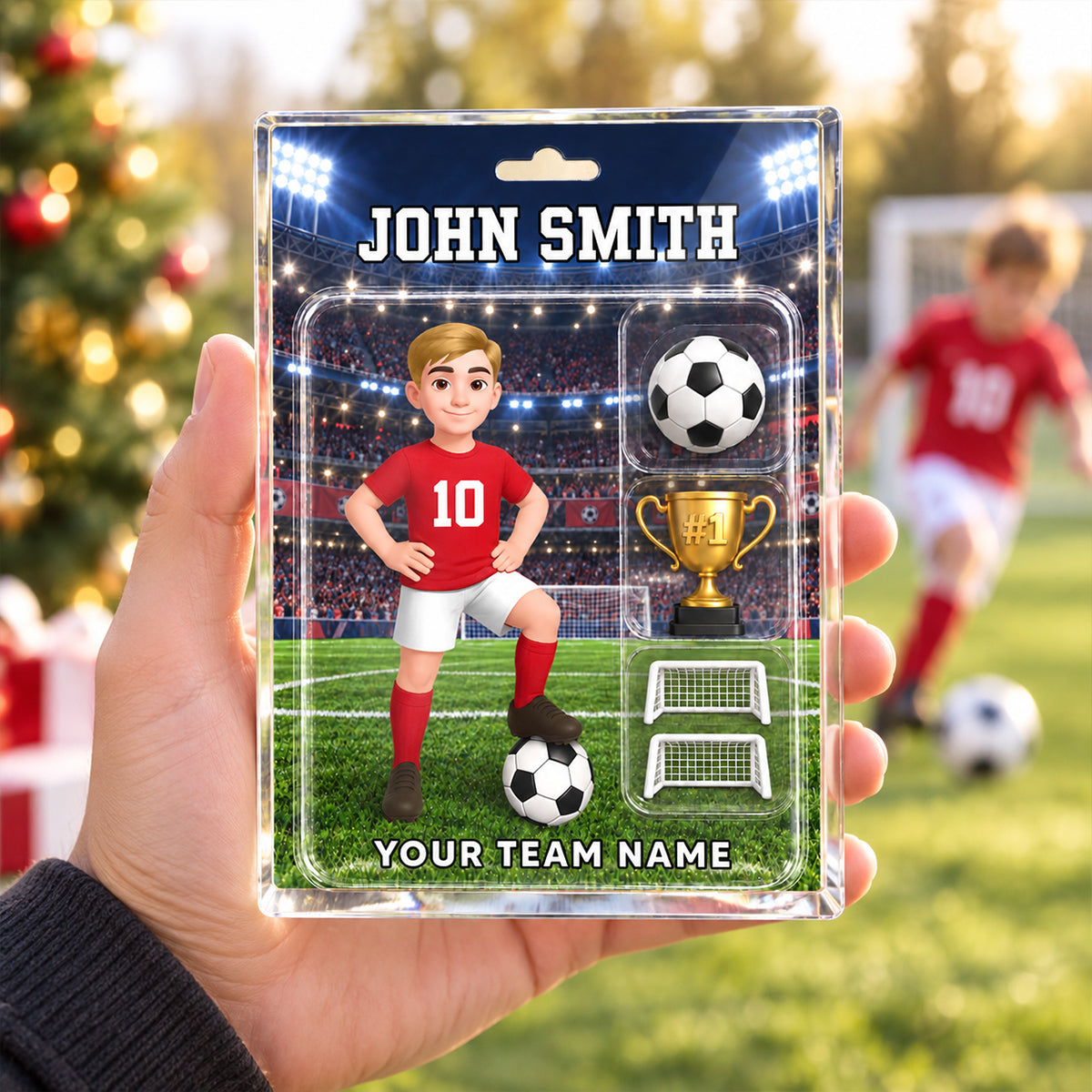 Cool Soccer Player 2D Flat Printed - Personalized Acrylic Block Plaque - Cool Unique Christmas Gift For Soccer Players, Son, Daughter, Grandson, Granddaughter