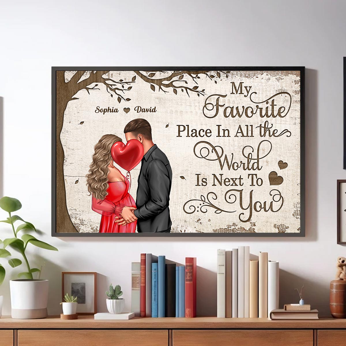 Favorite Place In The World Pregnancy Couple Personalized Poster, Gift For Him, For Her