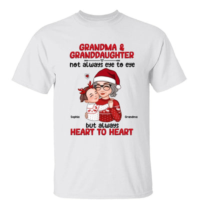 Grandma Granddaughter Grandson Always Heart To Heart Personalized Shirt