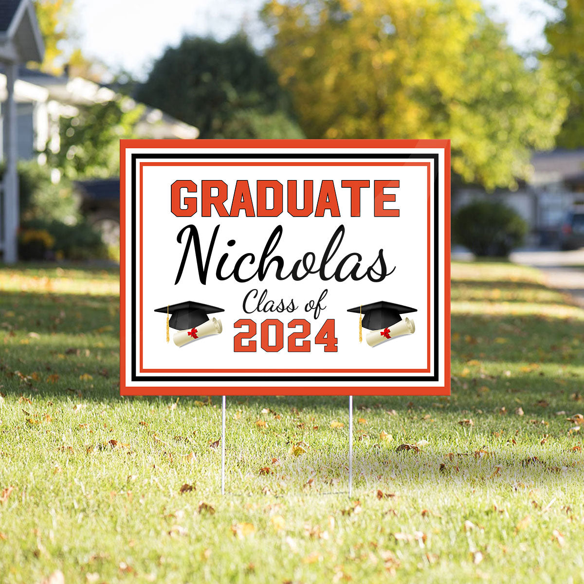 Graduation Family Yard Decor Graduate Name Personalized Yard Sign